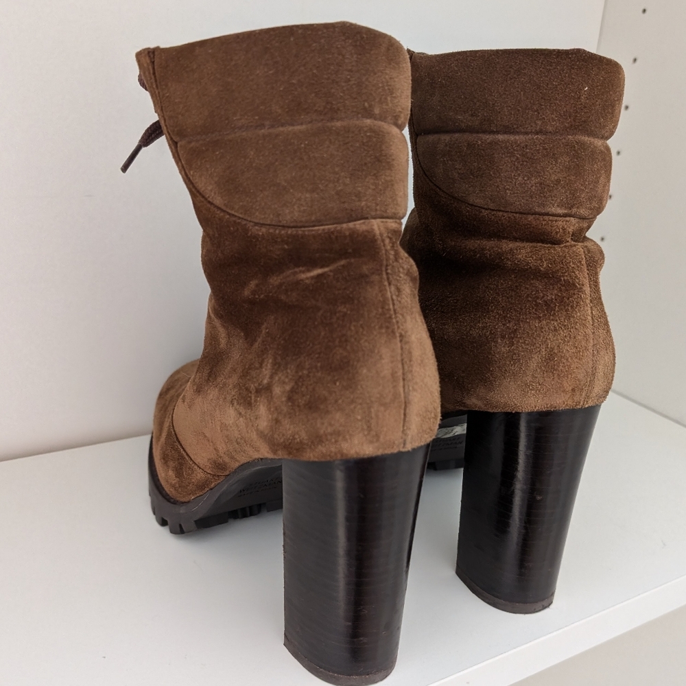 Stuart Weitzman Cyler Color Block Lace Up Booties - image 7